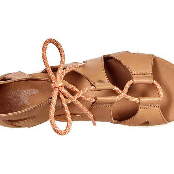 Sorel Cameron Platform Lace Wedge Sandal- Honest Beige-NIB- SZ 9 - Picture 4 of 7